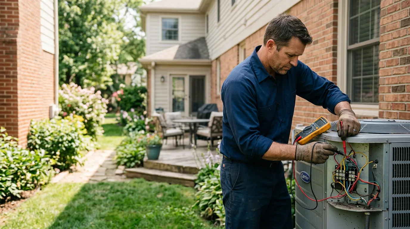 HVAC technician working near Princeton, KS